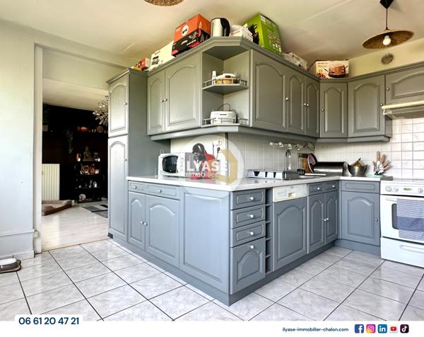 Chalon-sur-Saône (71100) Appartement T4 | 93 m² | 2 balcons | 1 garage | 1 cave