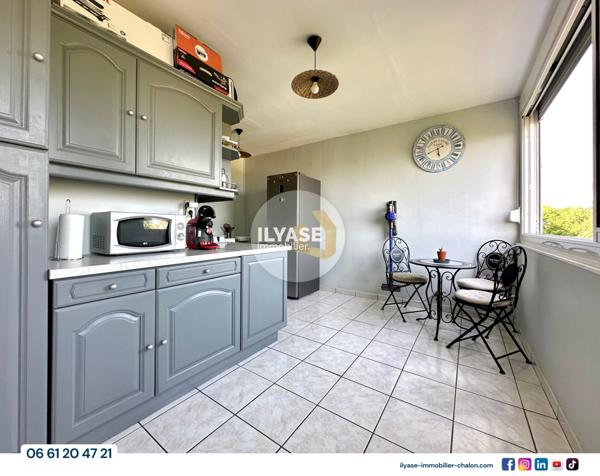 Chalon-sur-Saône (71100) Appartement T4 | 93 m² | 2 balcons | 1 garage | 1 cave