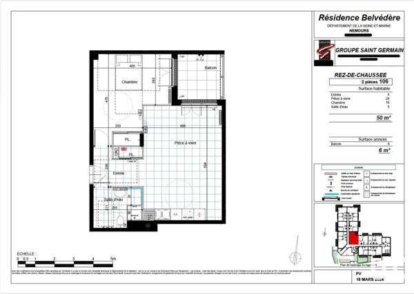 Appartement à vendre 2 pièces 50 m² Nemours