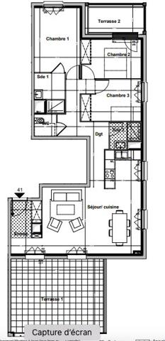 Appartement T4 - Deux terrasses - Parking
