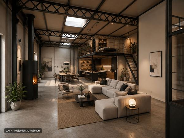secteur charreard: Loft en plateau de 120 m² environ sur terrain viabilisé de 348m²