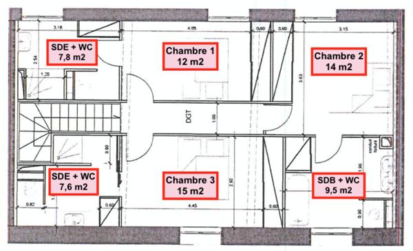 Maison de 140 m2 habitable (187 m2 utile) aux dernieres normes.