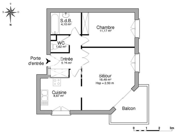 Location Appartement 2 pièces 49.1 m² - 2 ALLEE ALBERT CAMUS Bellegarde Sur Valserine 01200