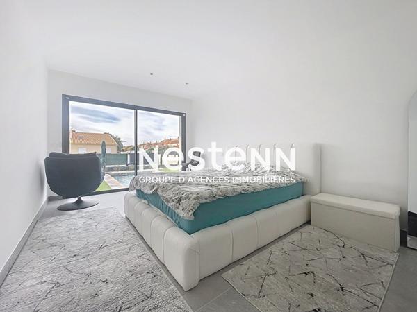 Villa contemporaine de 191 m² , vue Canigou, 4 faces, garage, piscine Bali et finitions haut de gamme