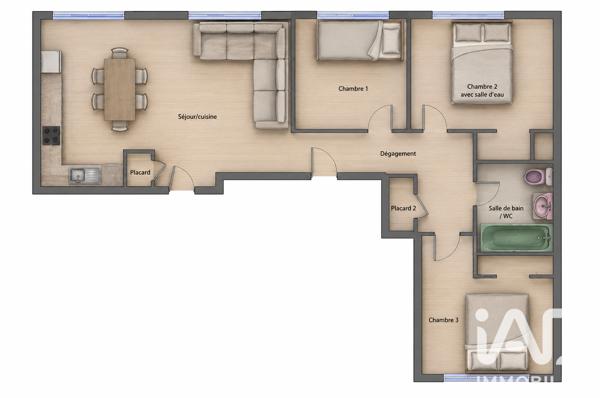 Appartement à vendre 4 pièces 77,26 m² Lyon 6