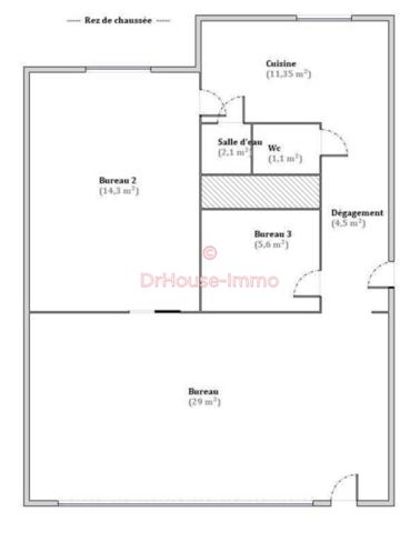 Commerce à vendre 3 pièces de 68 m²
