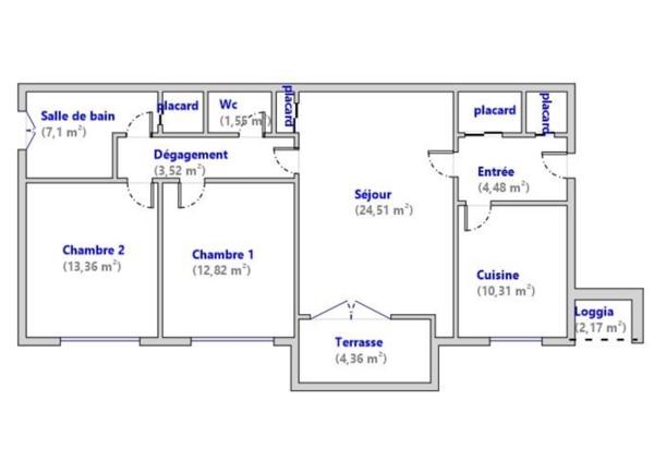 Appartement à vendre 3 pièces 77 m² Pau