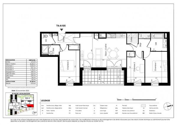 Appartement T4 dans centre de Basse-Goulaine