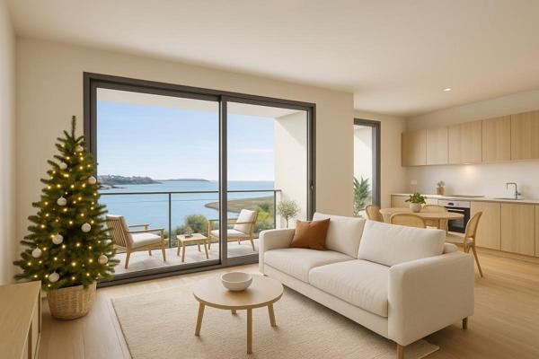 Vente appartement T3 de 71 m² avec vue mer et grand balcon, Perros-Guirec (22700)