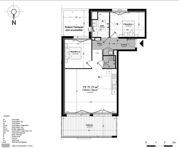 Vente appartement T3 de 71 m² avec vue mer et grand balcon, Perros-Guirec (22700)