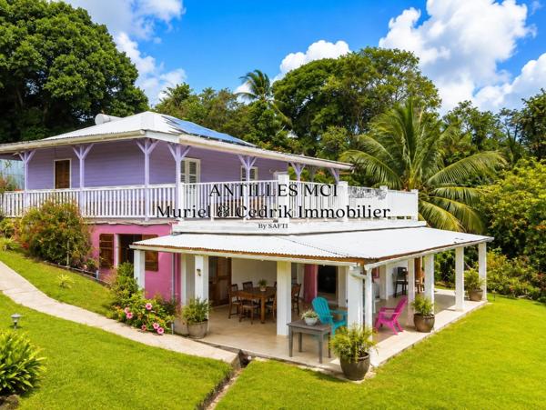 Villa créole rare calme avec rendement immédiat