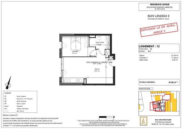 Appartement Stella 2 pièces 43.80 m²