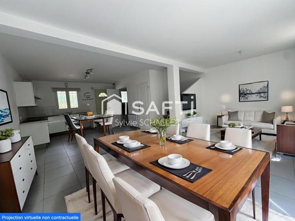 Maison semi-mitoyenne EN VILLE avec 1 extérieur clos, 1 garage et 3 places de parking