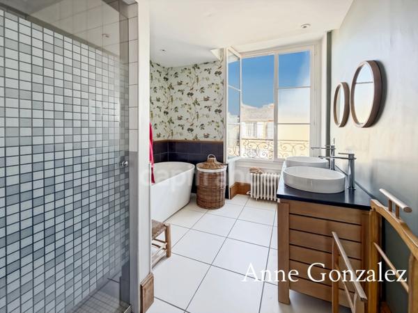 Superbe Maison Bourgeoise rénovée à vendre à CHATEAUNEUF SUR LOIRE centre ville immédiat, parc arboré de 1600m2 à la vue dégagée, dépendance de 90m2 et grand garage