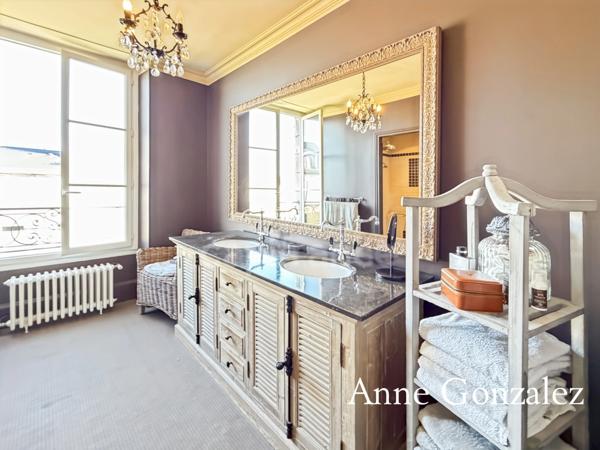 Superbe Maison Bourgeoise rénovée à vendre à CHATEAUNEUF SUR LOIRE centre ville immédiat, parc arboré de 1600m2 à la vue dégagée, dépendance de 90m2 et grand garage