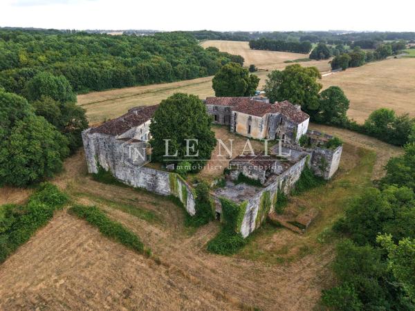 Château médiéval du XIVe siècle, en Charente Maritime, ISMH