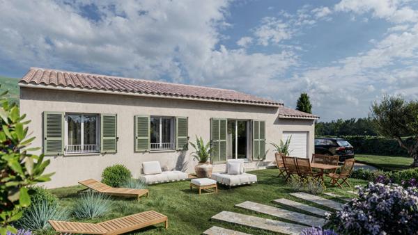 EXCLUSIVITE : 4 MAISONS INDIVIDUELLES 82 M² 3 CHAMBRES, NEUVES EN LOTISSEMENT À CALENZANA (BALAGNE)
