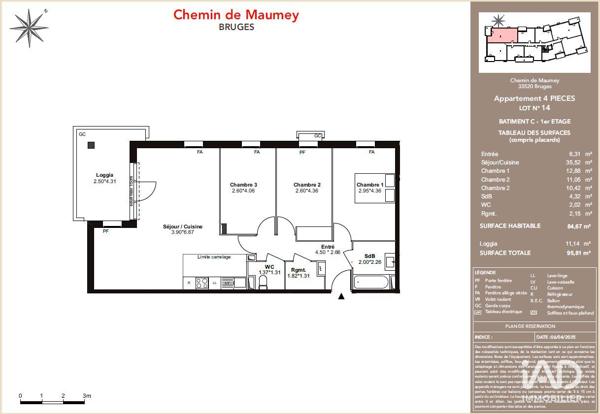 Appartement (neuf) à vendre 4 pièces 84 m² Bruges