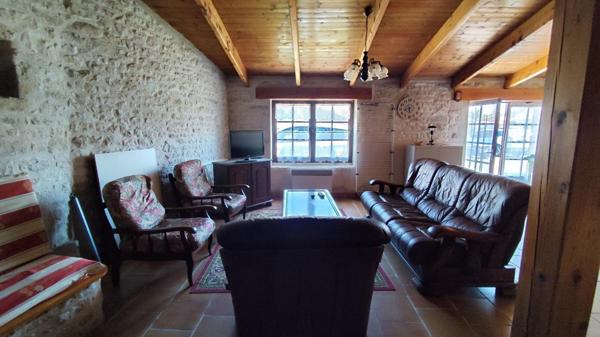 500 m océan, maison 100 m², pierre, charme, cheminée