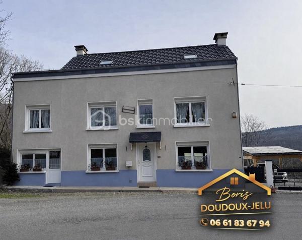 🏘️ Maison familiale avec vue exceptionnelle et dépendances 🏘️ 

🌳🌳Dans un cadre calme et verdoyant, découvrez cette maison de caractère de 180 m²🌳🌳 

👉🏿Dès l'entrée nous serons charmés par:

-Salon / salle à manger avec poêle à bois 11 kW
-Cuisine équipée
-Petit salon ou coin bureau avec poêle à pellets
-Buanderie
-Dressing
-Salle de douche
-WC 

👉🏿Au 1er étage:

-Chambre avec rangements (16m²)
-Une suite parentale comprenant un grand dressing et salle de bain (20m²)

👉🏿Au second étage:

- 2 chambres (16 m² et 20 m²)


➕Dépendances et extérieurs:

-salle de musique 50 m² chauffée avec panneaux solaires pouvant être transformée en Airbnb pour un complément de revenus non négligeable
-atelier + scierie équipée
-caves avec puits et pompe alimentant plusieurs équipements
-terrasse aménagée avec barbecue
-parking avec carport photovoltaïque

🪴🌳Ce n'est pas fini, découvrez encore 🌳🪴

-verger de 350 m²
-bois de 600 m²
-plusieurs coins jardins
-abri en béton
-surface totale du terrain comprenant la maison 3006 m²

🔥Les plus qui font la différence 🔥

-toiture récente
-marquise fait main
-pompe à chaleur + poêles
-réserve de bois
-fenêtres anti-bruit PVC

Multiples possibilités pour cette jolie demeure tel que:
-chambres d'hôtes
-airbnb
-projets touristique 
✅DPE C

📞 Contactez moi pour une visite 06.61.83.67.94 📞
