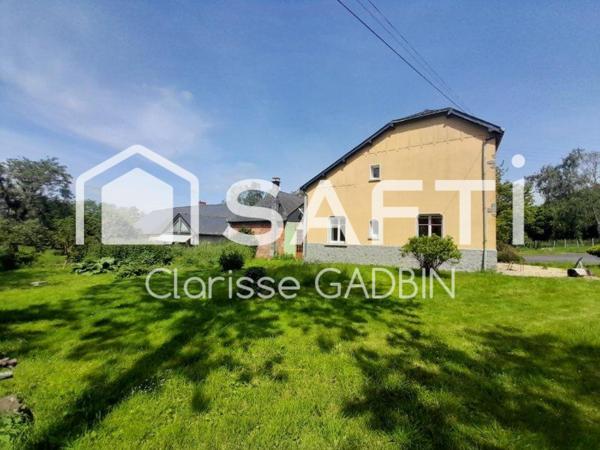 Belle propriété avec une maison des années 1950 et une longère aménagée en loft. Dépendances  avec boxes et plan d'eau et 1 hectare 7 de terrain