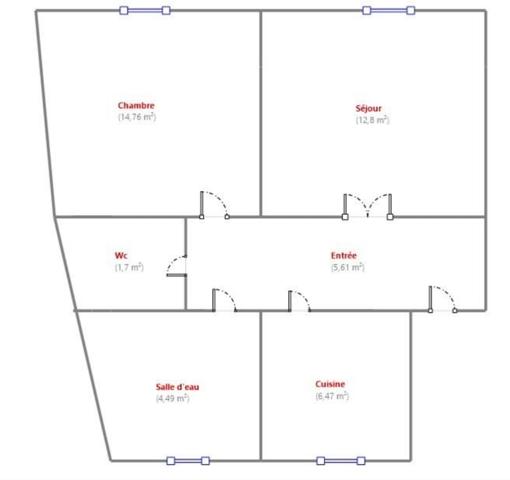 Appartement Courbevoie 2 pièces 46 m2 €280 000 **  - Référence  480CL