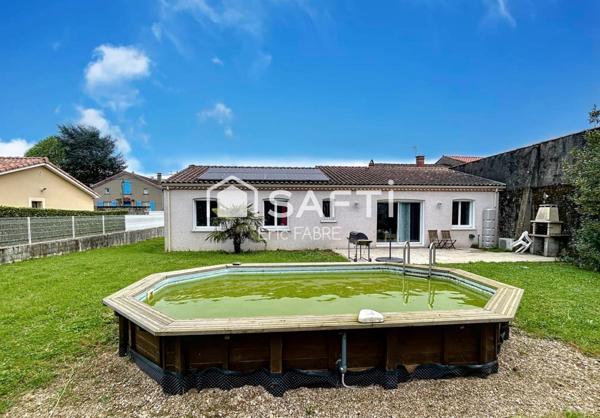 Maison 4 chambres plain-pied jardin garage piscine