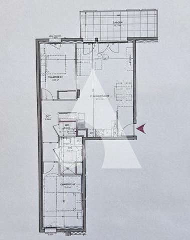 Appartement 3 pièces 66.4 m2