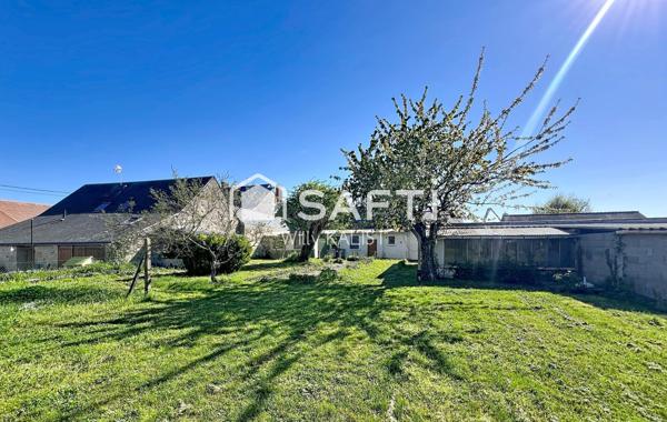 Pavillon PLAIN-PIED de 80m², 3 Ch, 2 Garages, 1381m² de Terrain