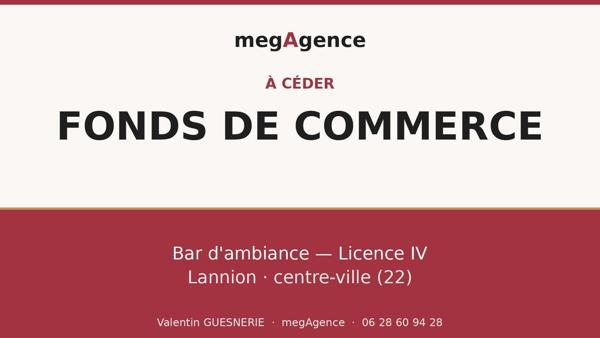 Fonds De Commerce à LANNION, 22300 -