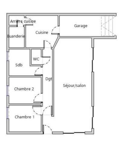 Pavillon de plain-pied intégral 2 chambres avec terrain de 480m2