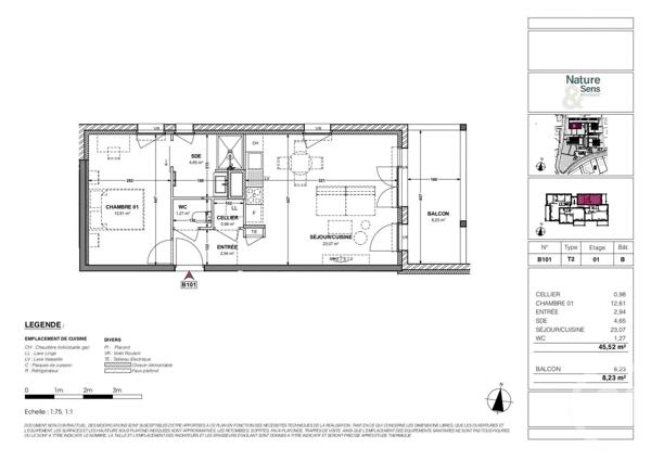 Appartement F2 à vendre  2 pièces - 45,52 m2 GAP - 05