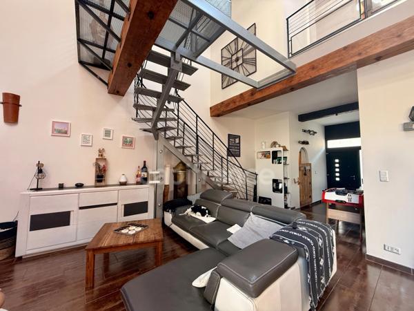 Loft exceptionnel 170m2 habitables 4 chambres, 1 garage et jardin à 20km de Carcassonne