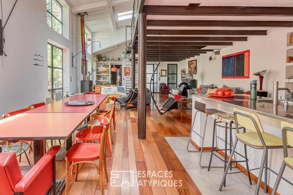 Loft en duplex avec patio
