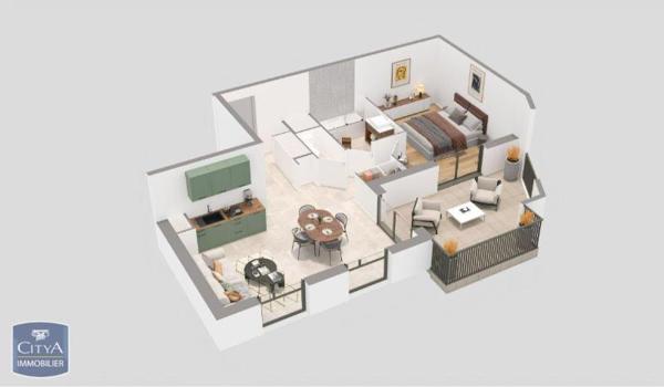 Vente appartement Roanne (42300) 2 pièces 41.8m²