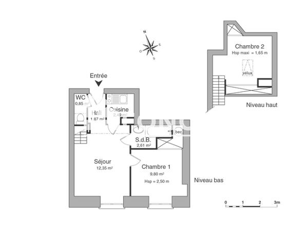 Location Appartement 2 pièces 29.97 m² - 59 GRAND RUE Poitiers 86000