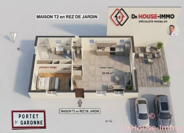 Maison à louer 2 pièces de 38 m²