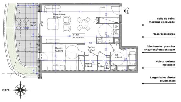 Appartement à vendre 2 pièces 63 m² Aix-les-Bains