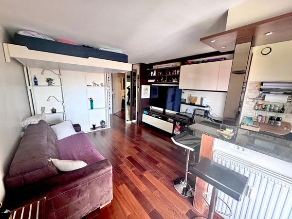 Magnifique studio climatisé avec balcon et vue Tour Eiffel