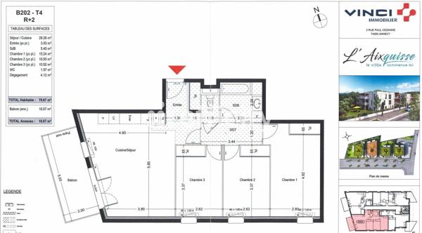Appartement
         4 pièces
        - 80 m² Exclusivité 369 000 € *