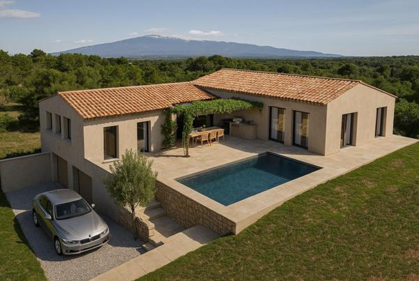 Gargas (84400) ROUSSILLON /GARGAS terrain de 7300 m2 avec permis de 450 m2 purgé