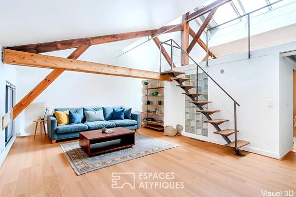 Duplex avec terrasse dans une ancienne imprimerie