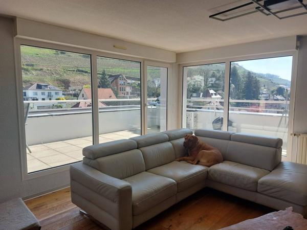 🏡 À VENDRE – Duplex Inversé de 91 m² à Guebwiller avec Immense Terrasse, Vue sur les Vignes, Garage Double et Cave