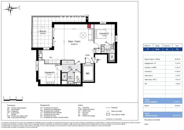 ANTIBES / JUAN-LES-PINS – Superbe appartement neuf 3 pièces en front de mer avec balcon