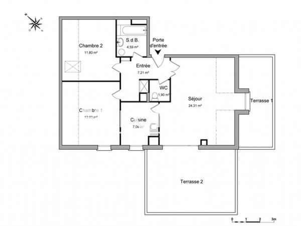Location Appartement 3 pièces 69.81 m² - 16 RUE DES MOULINS Colmar 68000