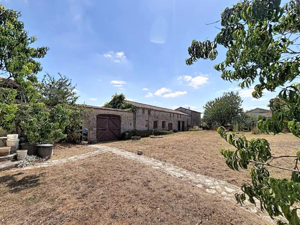SECTEUR MANSLE : ensemble immobilier en pierres composé de 3 habitations et plusieurs dépendances sur jardin.