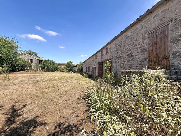 SECTEUR MANSLE : ensemble immobilier en pierres composé de 3 habitations et plusieurs dépendances sur jardin.