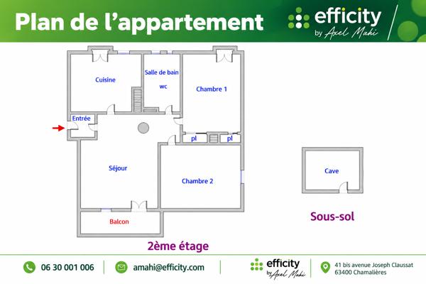 Appartement
         3 pièces
        - 57 m² Exclusivité 139 000 € *
