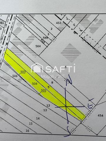 Terrain constructible aux portes de Verquin avec grand garage démontable