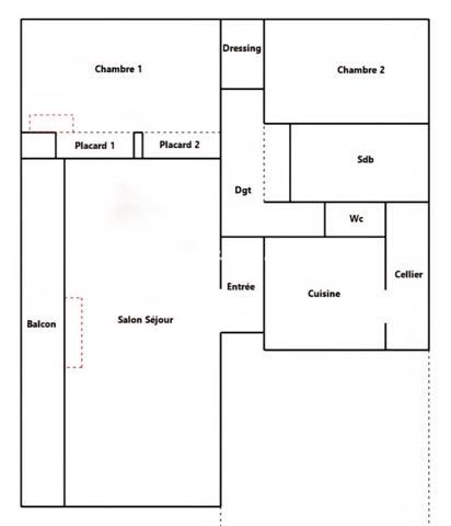 Appartement 3 pièces - 72 m² Exclusivité efficity